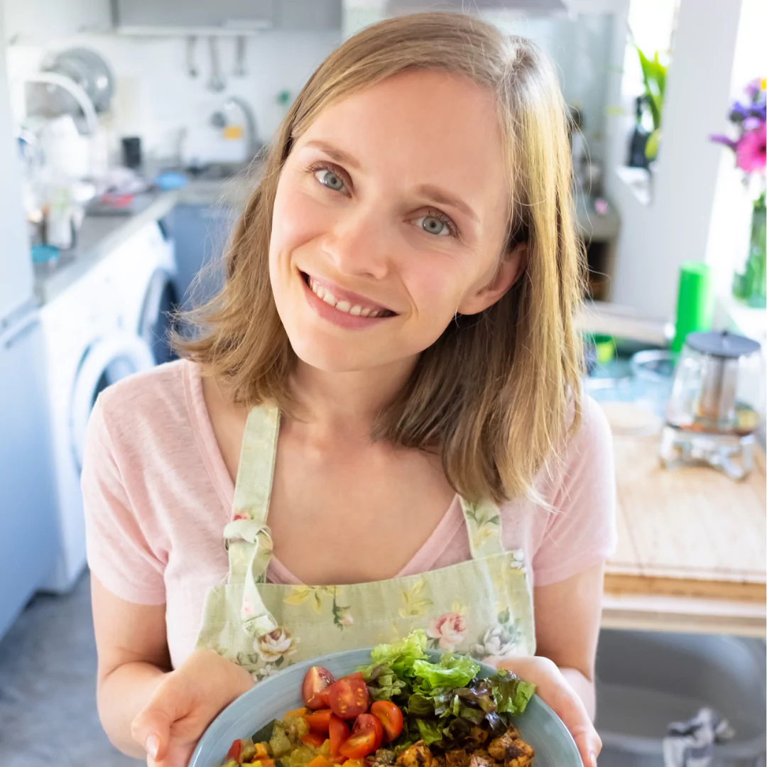 Hana in her kitchen