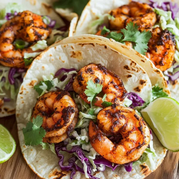 Blackened Shrimp Tacos with Slaw