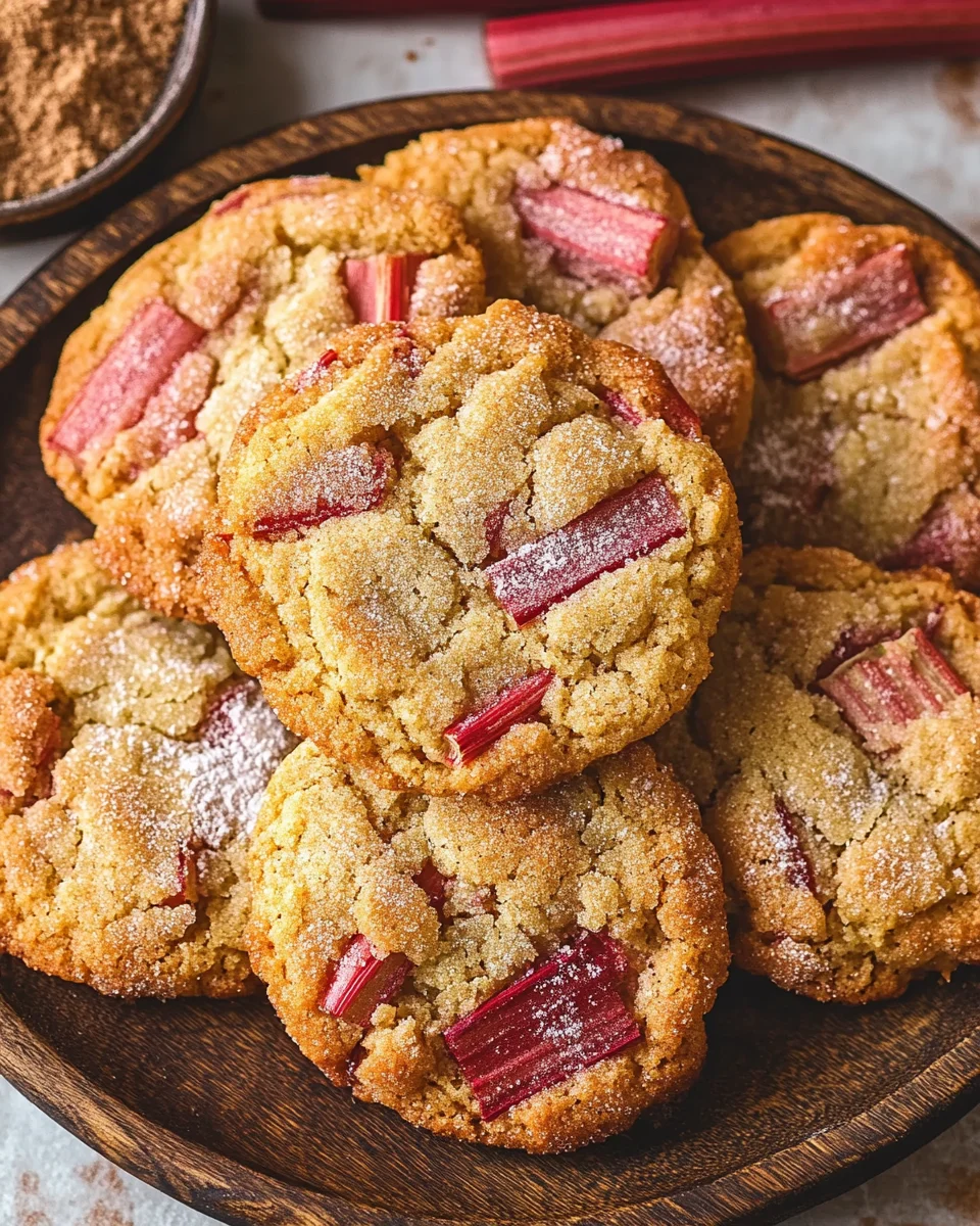 Brown Sugar Rhubarb Cookies