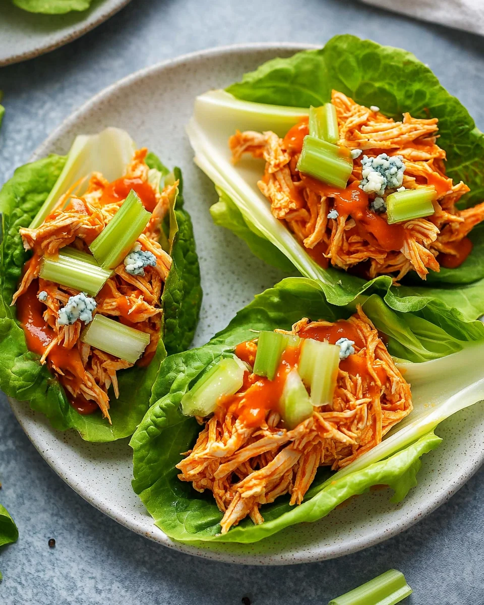 Buffalo Chicken Lettuce Wraps