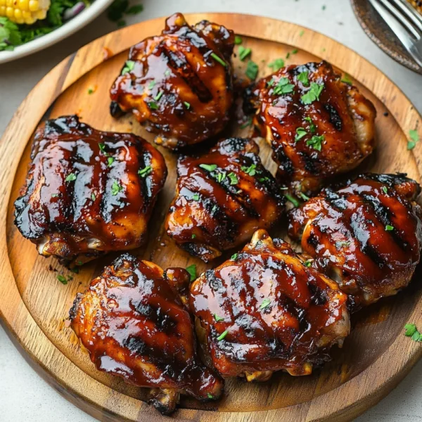 Caramelized BBQ Chicken Thighs in the Oven