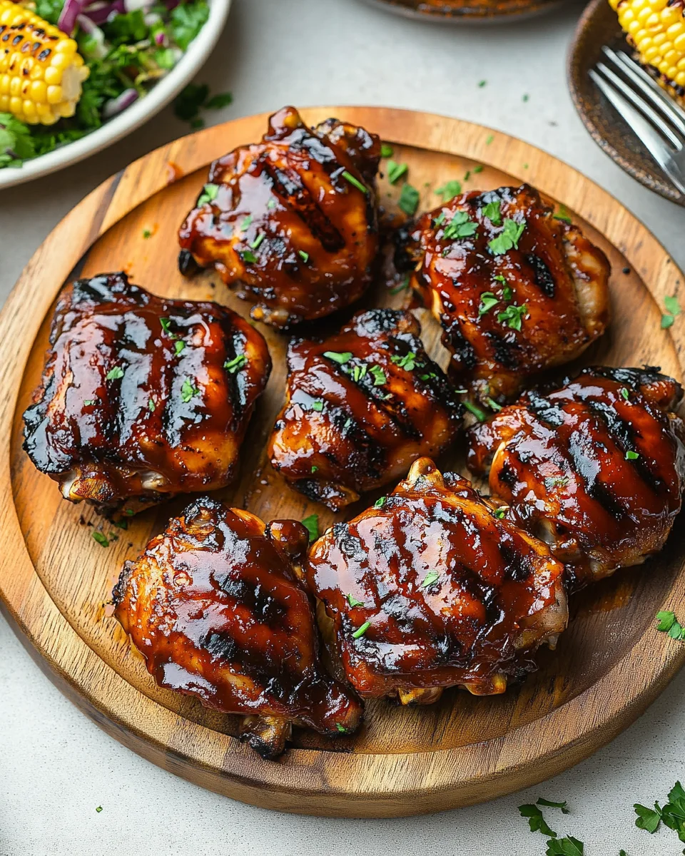 Caramelized BBQ Chicken Thighs in the Oven