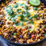 Cheesy Taco Rice Skillet