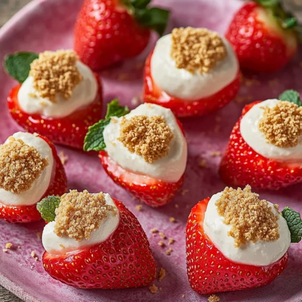 Deviled Strawberries (Made with a Cheesecake Filling)