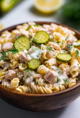 Dill Pickle Tuna Pasta Salad