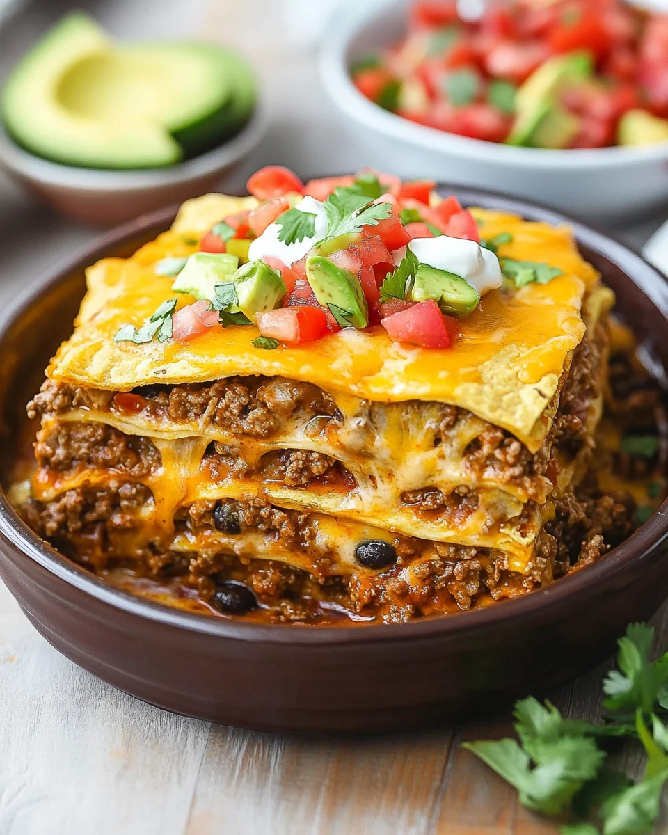 Easy Layered Taco Bake