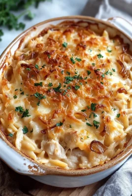 French Onion Chicken Orzo Casserole