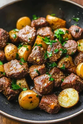 Garlic Butter Beef Bites with Potatoes