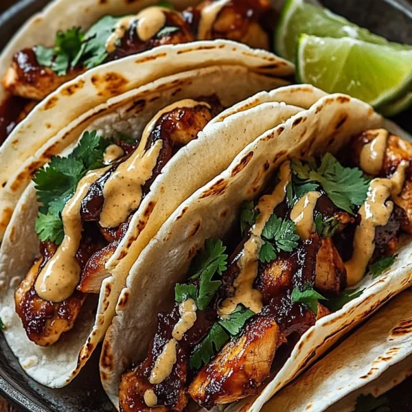 Garlic Butter Honey BBQ Chicken Tacos: Sweet, Savory & Irresistible!