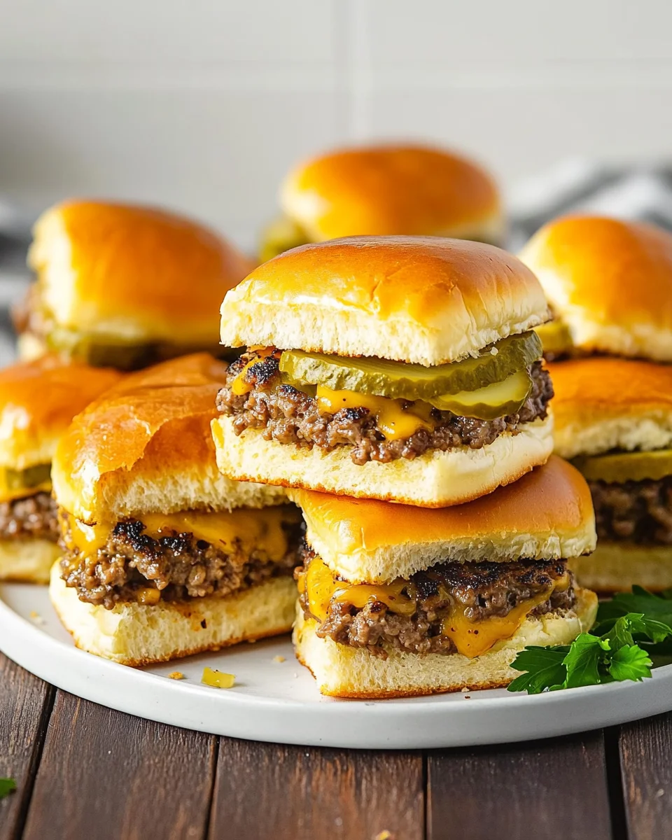Hawaiian Roll Cheeseburger Sliders