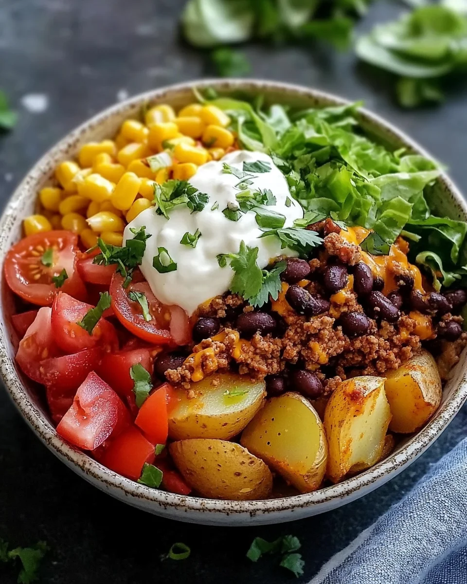 Loaded Potato Taco Bowl