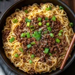 Mongolian Ground Beef Noodles