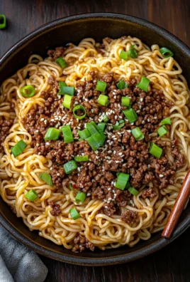 Mongolian Ground Beef Noodles