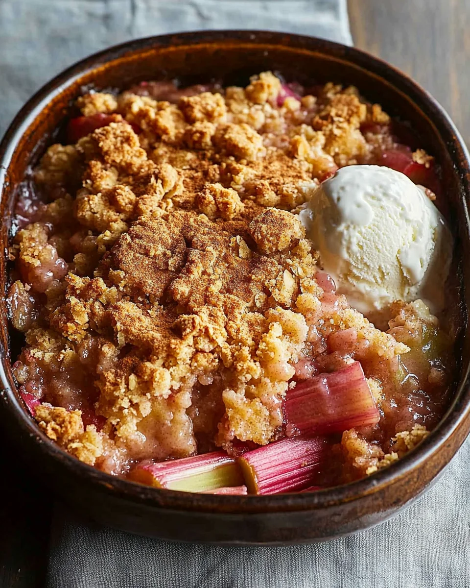 Old-Fashioned Rhubarb Crumble