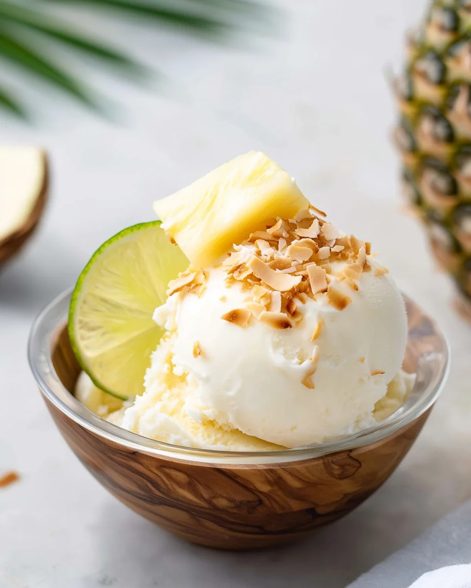 Piña Colada Ice Cream (dairy free)