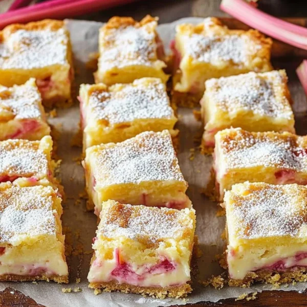 Rhubarb Custard Bars