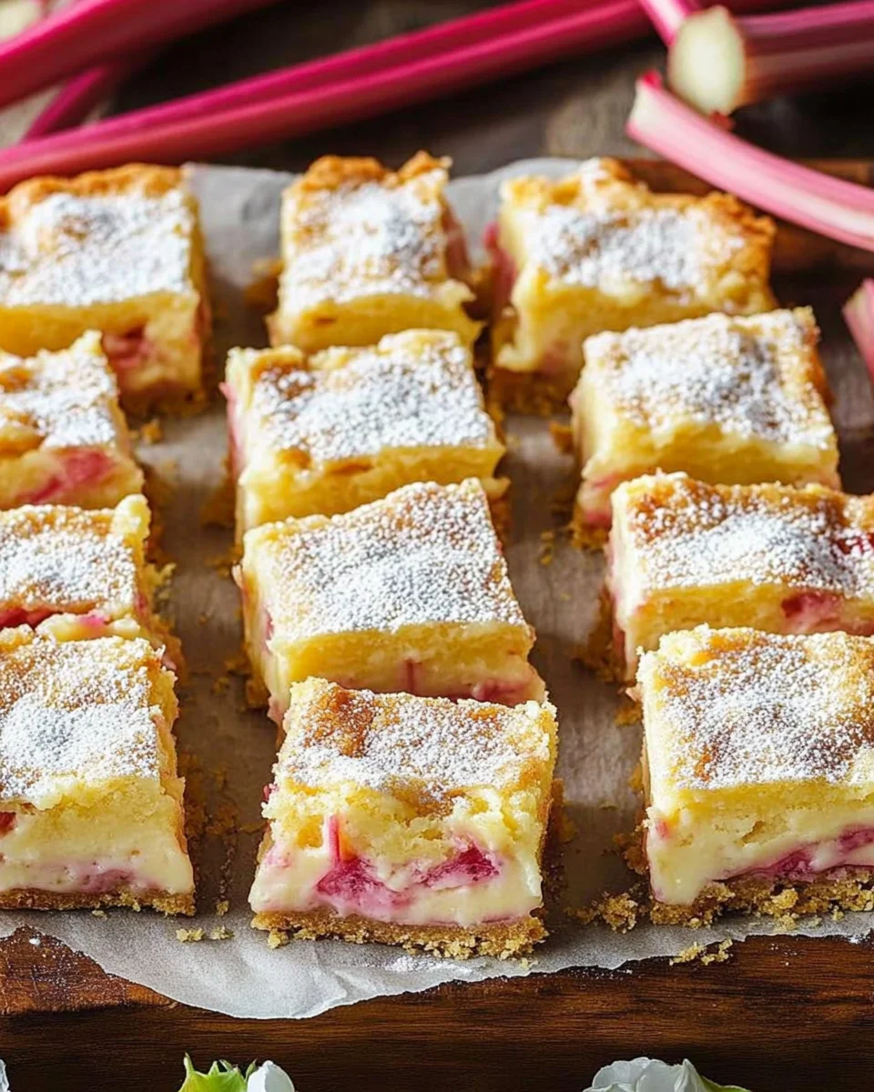 Rhubarb Custard Bars