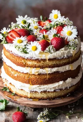 Strawberry Chamomile Naked Cake