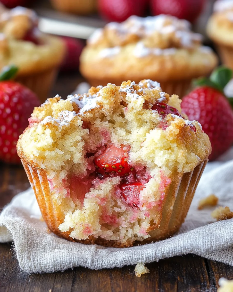 Strawberry Cream Cheese Muffins with Streusel Crumb Topping 23 Strawberry