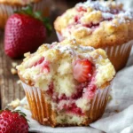 Strawberry Cream Cheese Muffins with Streusel Crumb Topping
