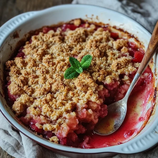Strawberry Rhubarb Crumble