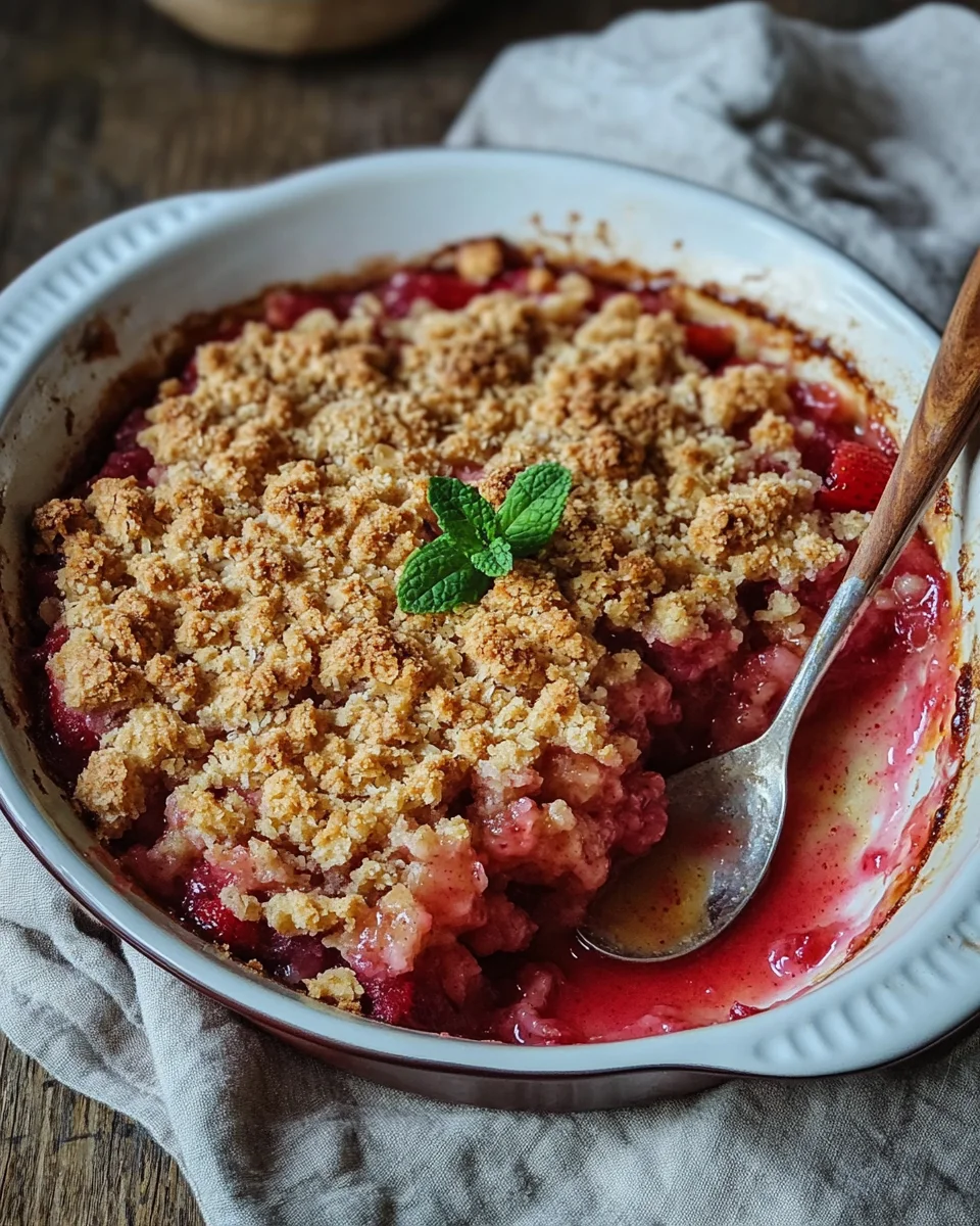 Strawberry Rhubarb Crumble