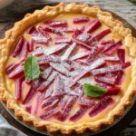 Sweet Rhubarb Custard Tart