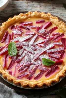 Sweet Rhubarb Custard Tart