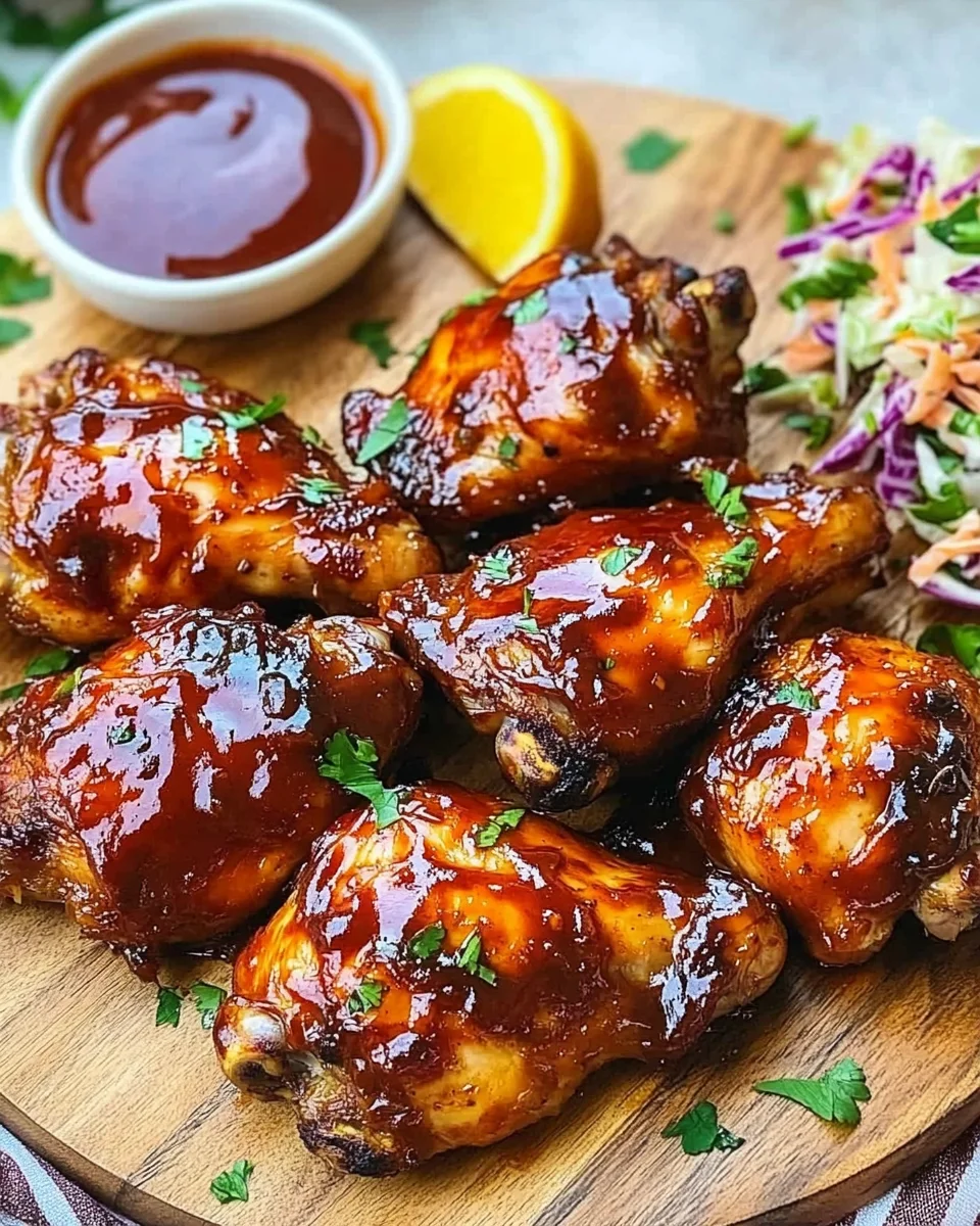 Two Ingredient Crispy Oven Baked BBQ Chicken