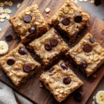4 Ingredient Peanut Butter Banana Bars Recipe