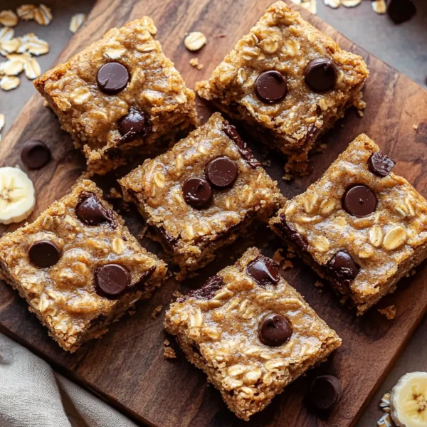 4 Ingredient Peanut Butter Banana Bars Recipe