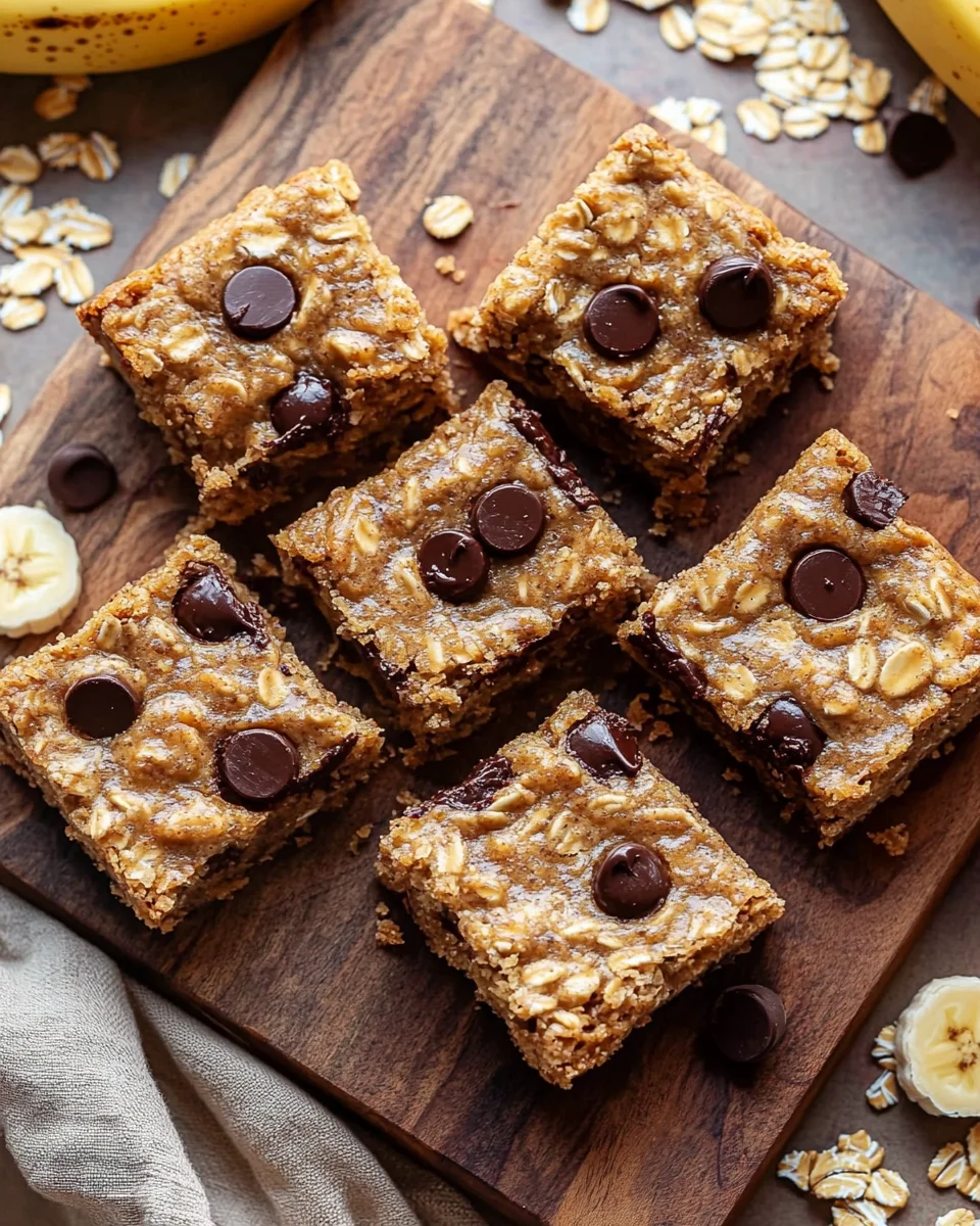 4 Ingredient Peanut Butter Banana Bars Recipe