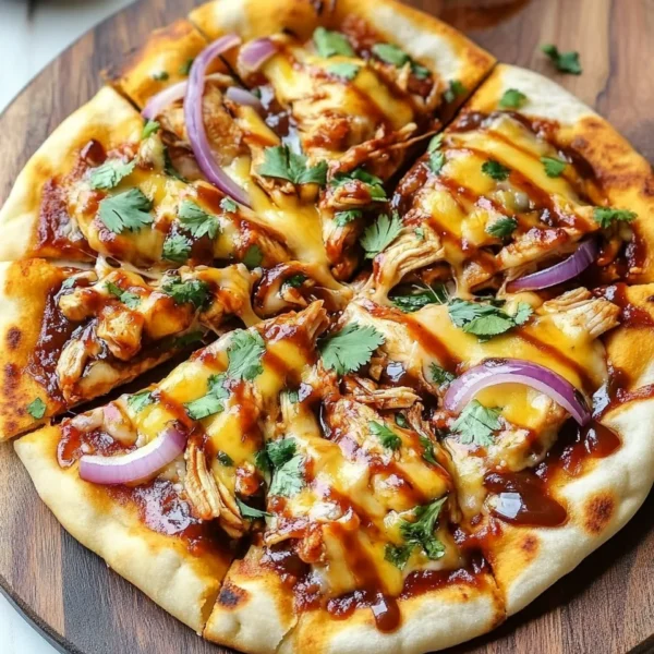 BBQ Chicken Naan Pizzas