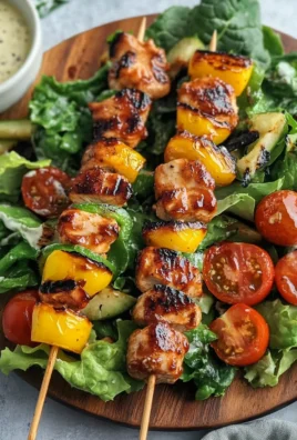 BBQ Chicken Skewer Salad