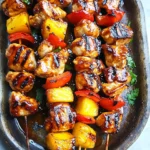BBQ Pineapple Chicken Kabobs