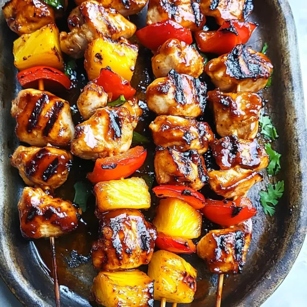 BBQ Pineapple Chicken Kabobs