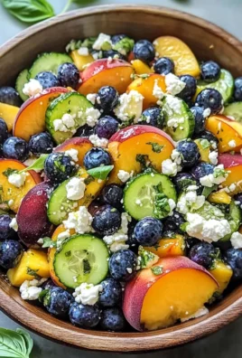 Blueberry Peach Feta Salad