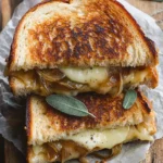 Caramelized Onion and Apple Grilled Cheese Sandwich