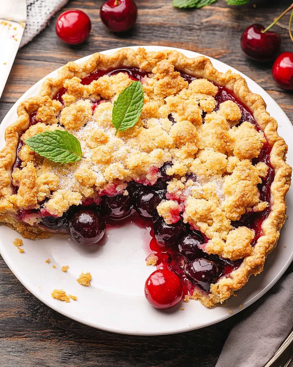 Cherry Crumble Pie