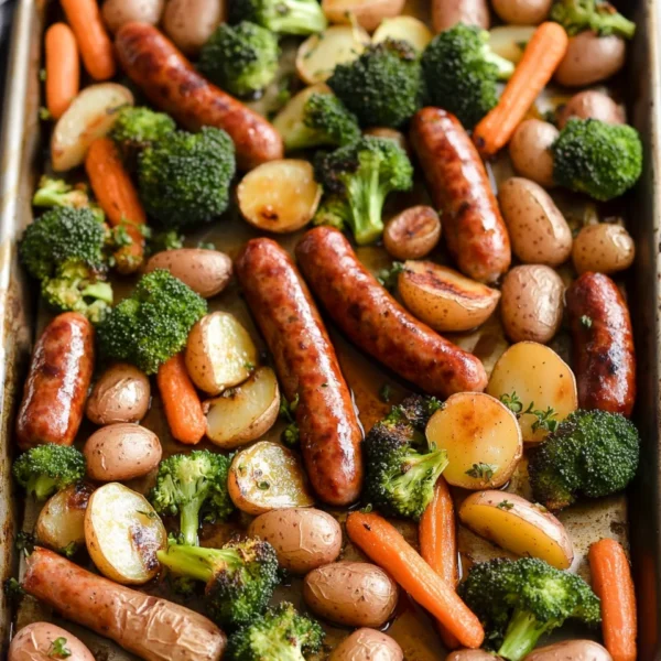 Chicken Apple Sausage Sheet Pan Dinner