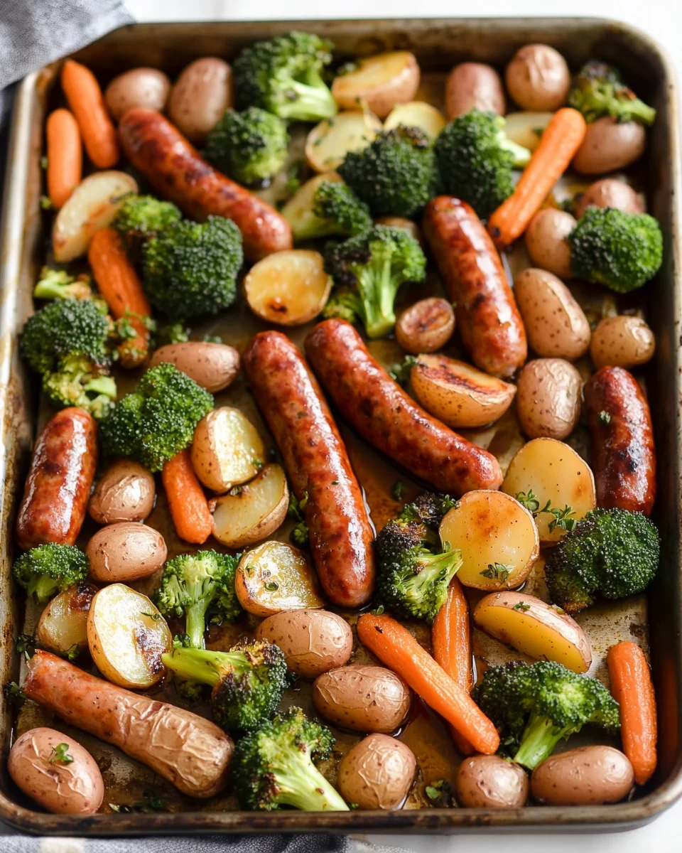 Chicken Apple Sausage Sheet Pan Dinner
