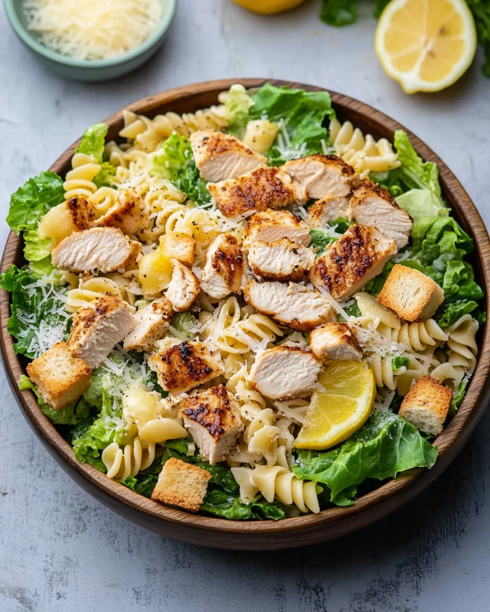 Chicken Caesar Pasta Salad 19 Chicken Caesar Pasta Salad