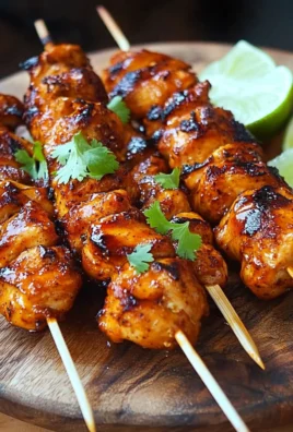Chipotle Honey Chicken Skewers