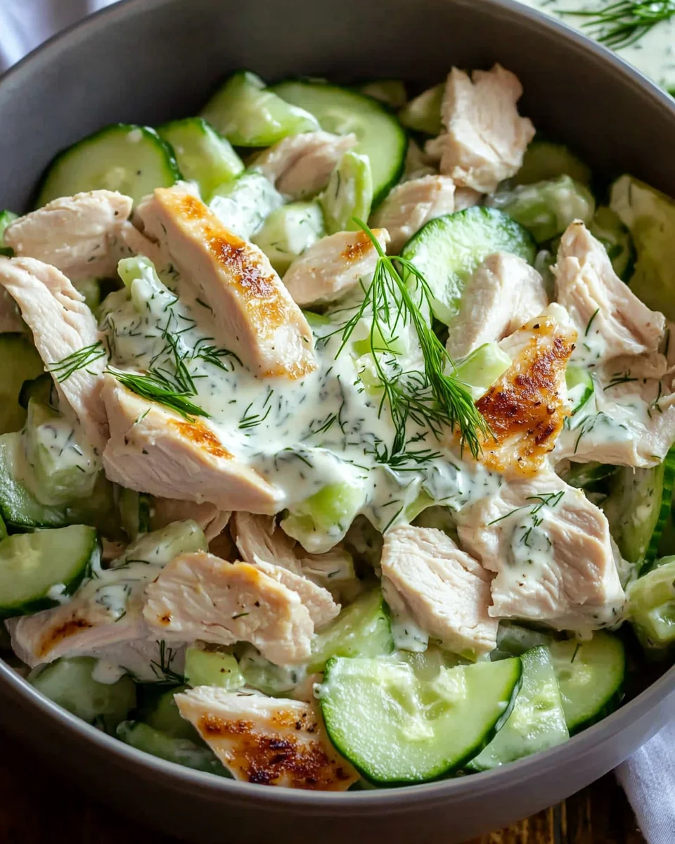 Cucumber Dill Rotisserie Chicken Salad