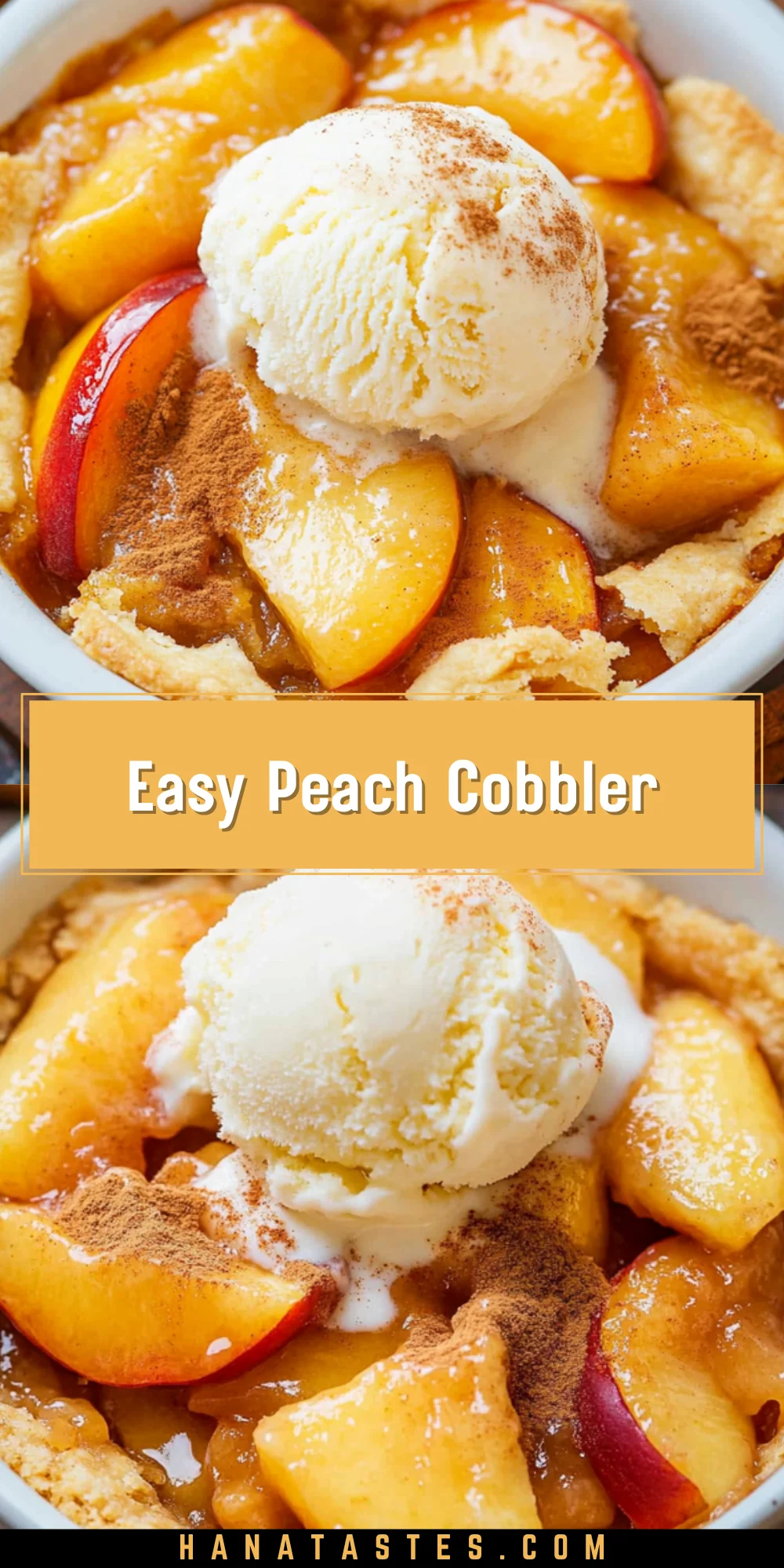 Easy Peach Cobbler 22 Pinterest Hidden Image