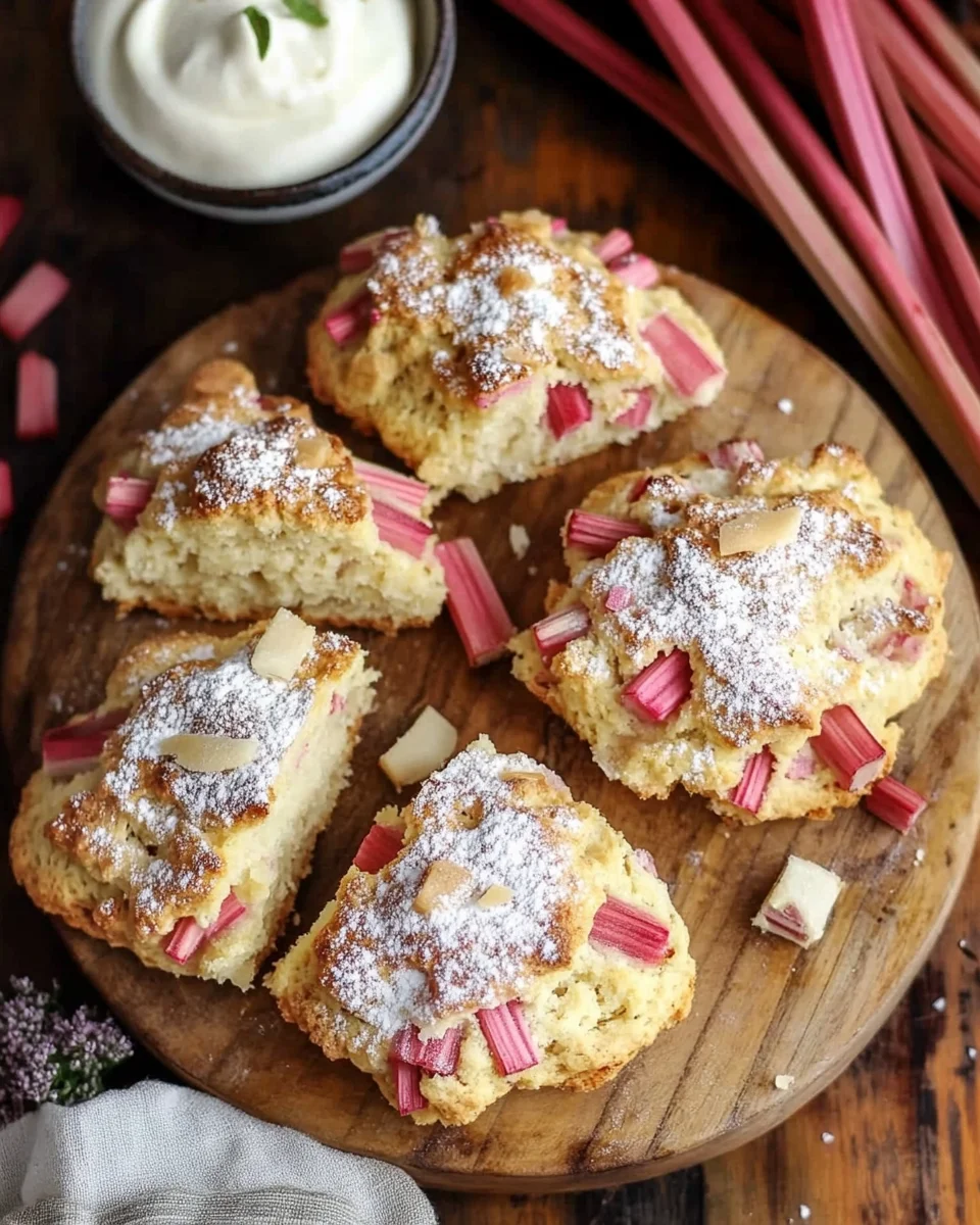 Easy Rhubarb Scones