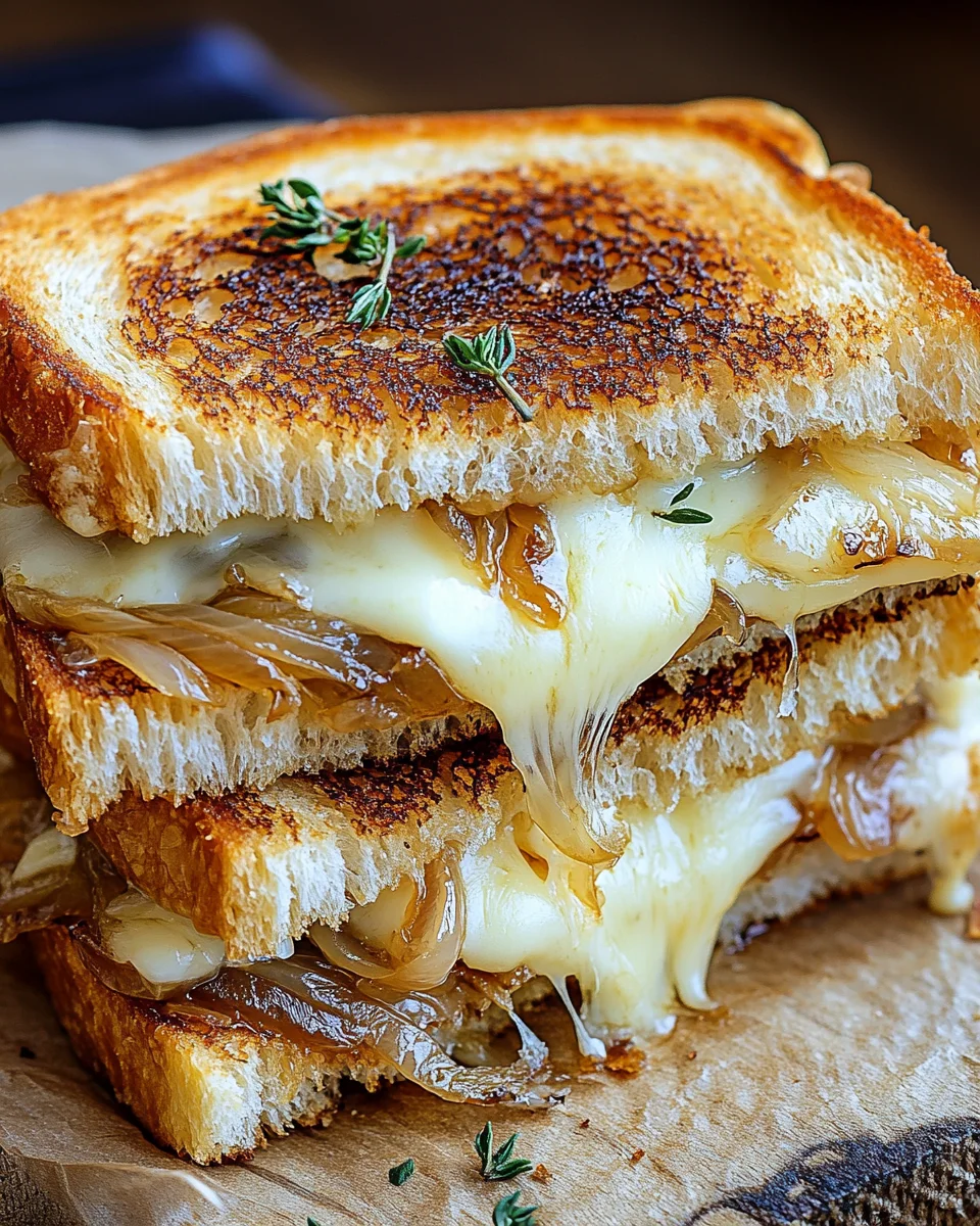 French Onion Grilled Cheese Sandwich