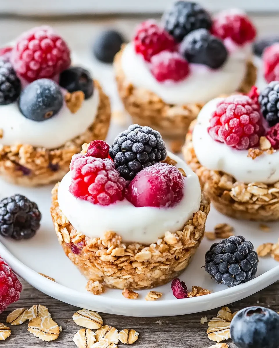 Frozen Yogurt Granola Cups