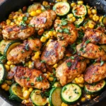 Garlic Butter Chicken with Zucchini and Corn - One-Pan, 30-Minute Meal