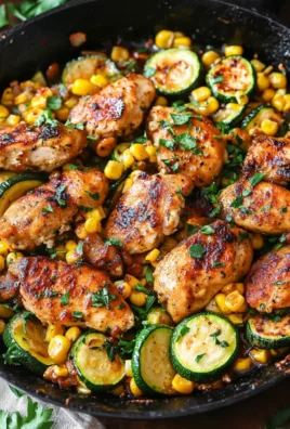 Garlic Butter Chicken with Zucchini and Corn - One-Pan, 30-Minute Meal